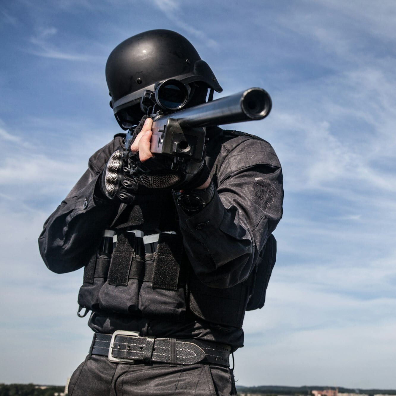 SWAT police sniper