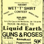 May, 1985 Flyer from Tracii Guns & Robbie Gardner Last GNR Show 4"x 5.5"