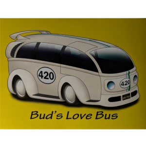 Bud's Love Bus 3x4 Sticker